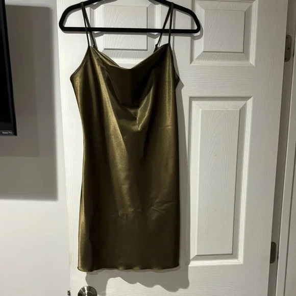 Bebe Olive Green Dress Never Worn | Sz: M | Color: Green